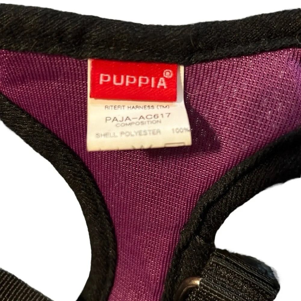 🌟NWT🌟 PUPPIA Soft Dog Harness in Purple and Black